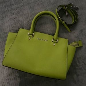 Lime Green Michael Kors Selma Purse